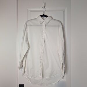 Jason Wu Oversized Cotton Blend Classic Button Down Shirt White Size Small